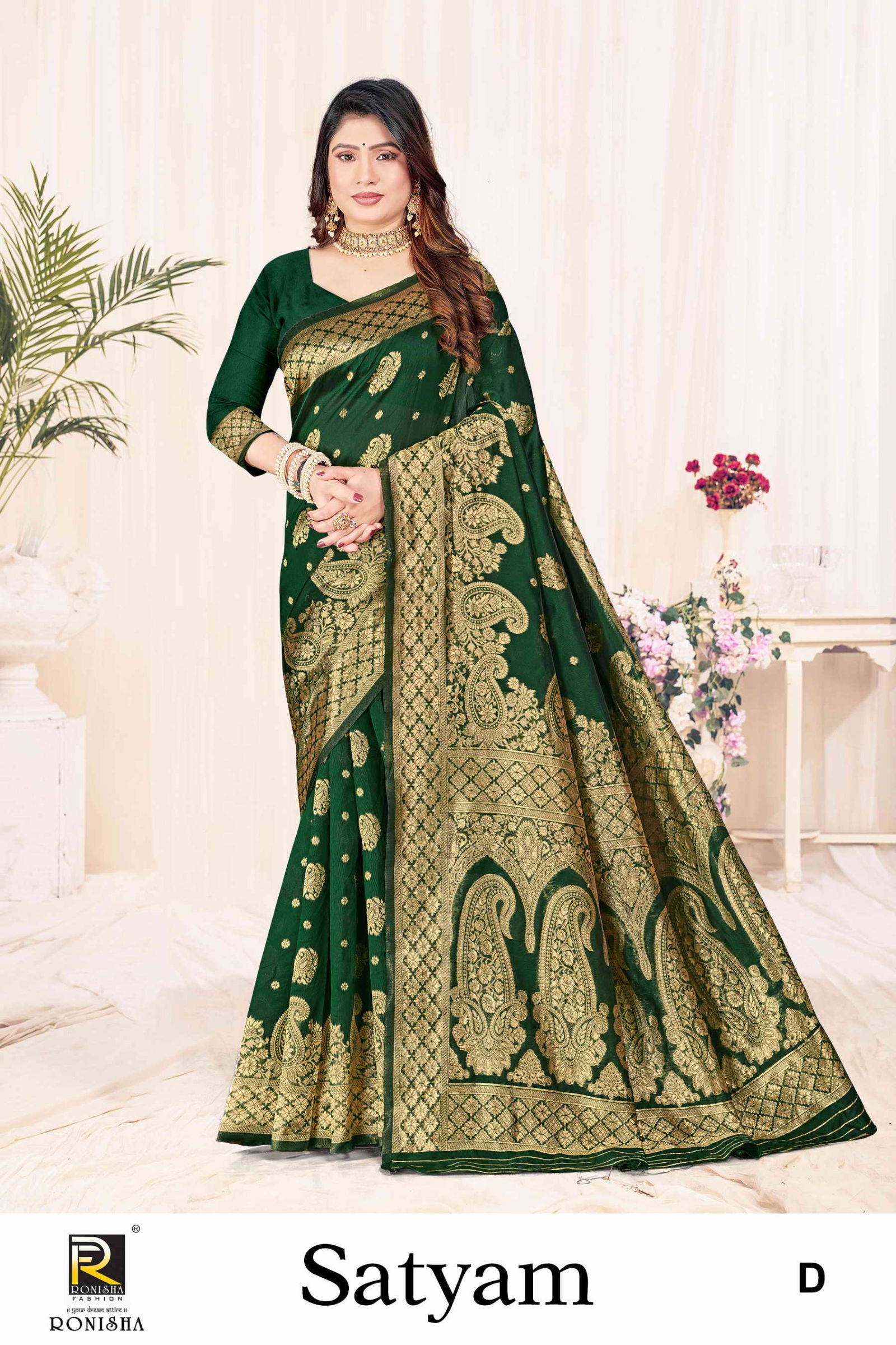 Satyam A To F By Ronisha Designer Banarasi Silk Sarees Wholesale Price In Surat
